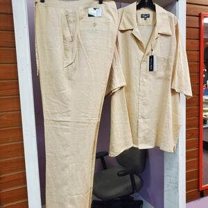 Men's Tan Shirt and Pants Set